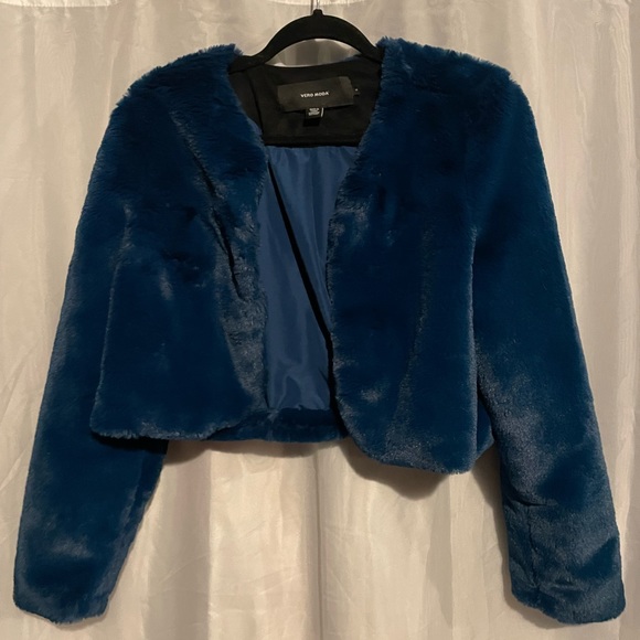 Cropped vintage blue jacket in med, Vero Moda - Picture 4 of 4